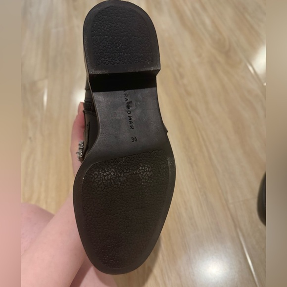 Zara Jeweled Black Lace Up Combat Boots - Picture 5 of 8